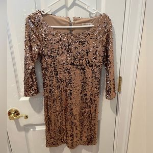 Arden B Gold Sequin Dress